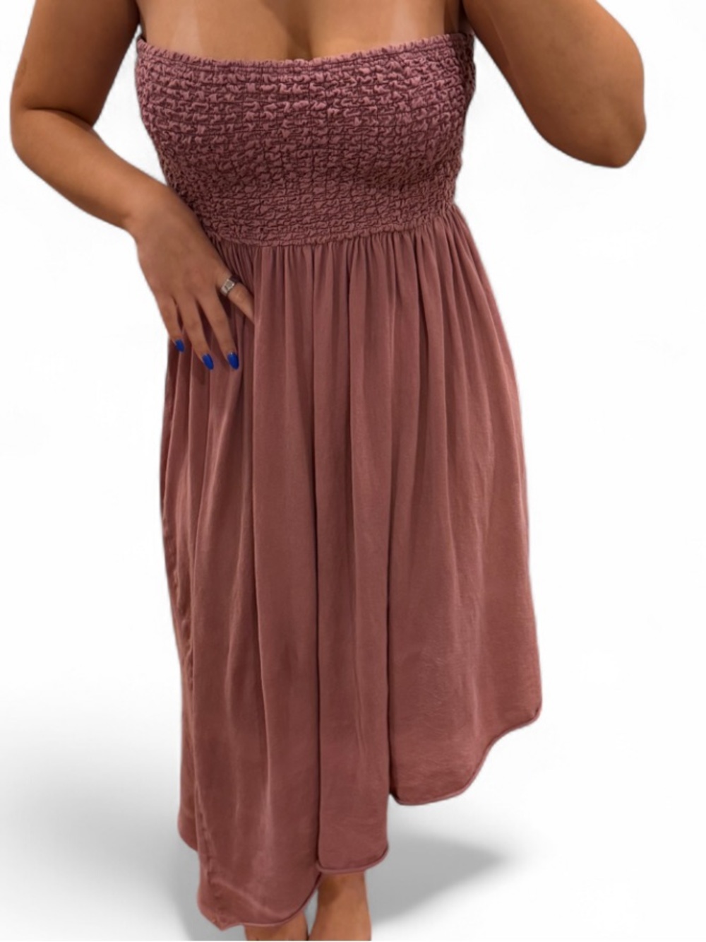 out from under urban outfitters mauve high low dress / skirt